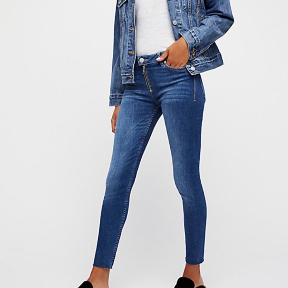 Free People Front Zip Jeans